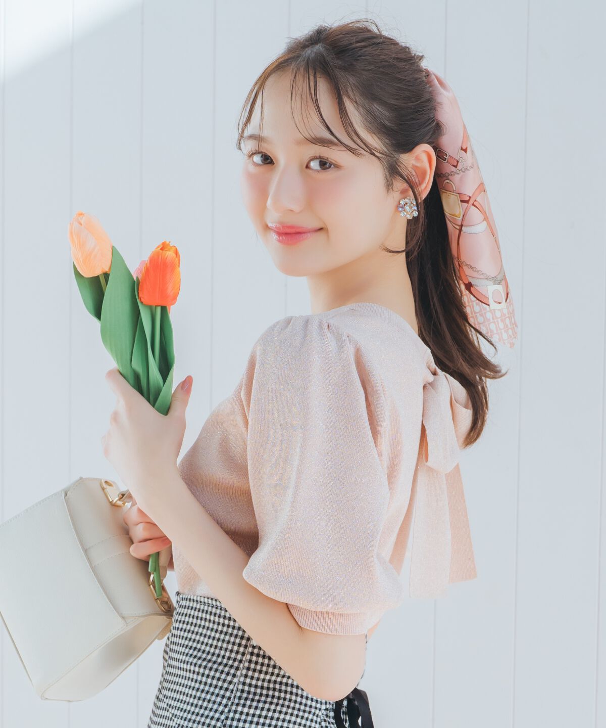 WILLSELECTION「2WAYリボンラメニットプルオーバー」|ニット・セーター|ピンク