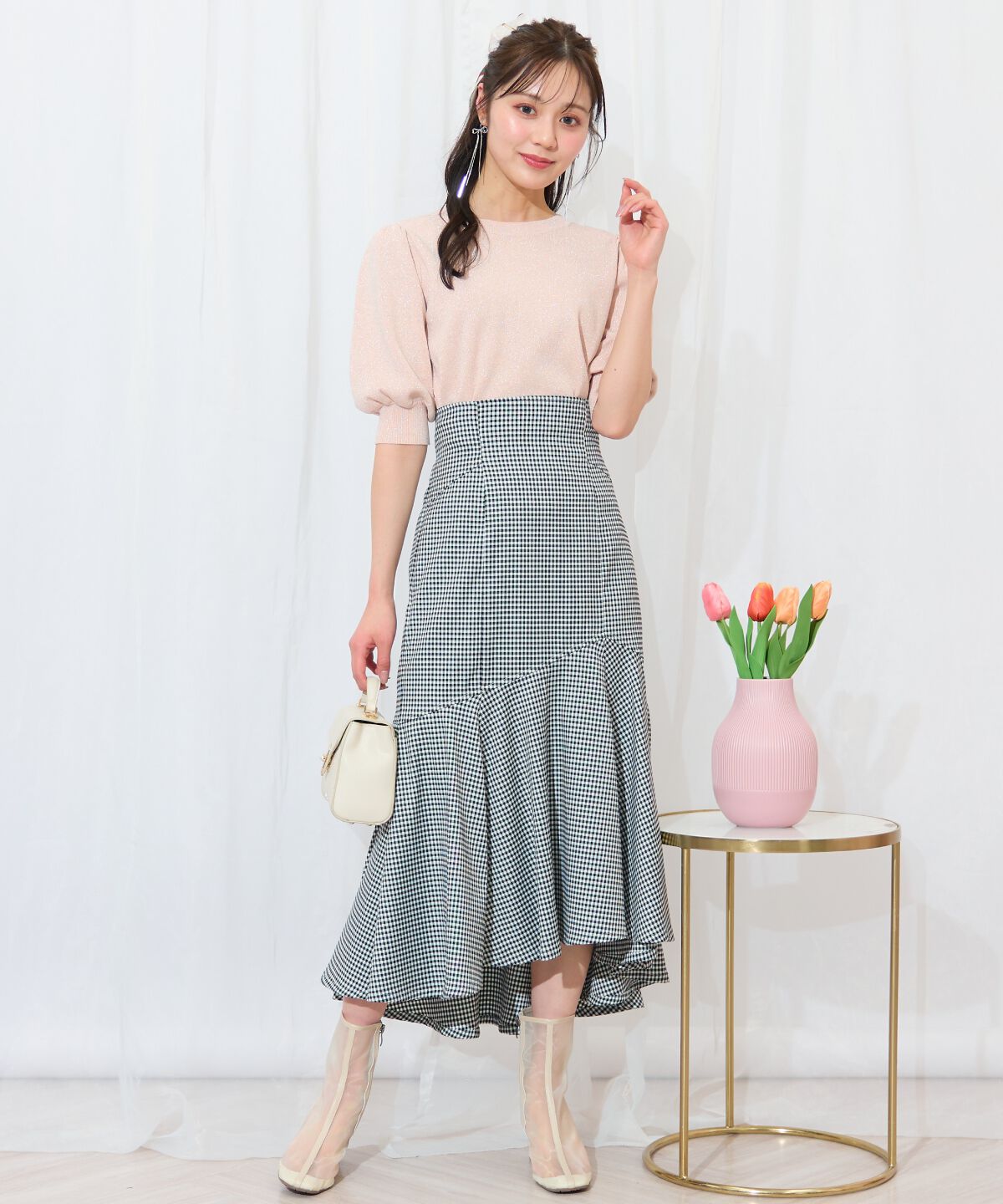 WILLSELECTION「2WAYリボンラメニットプルオーバー」|ニット・セーター|