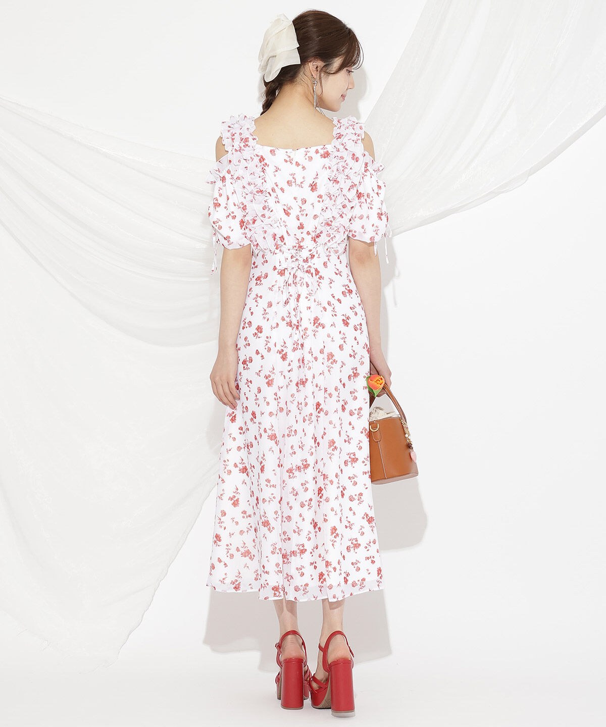 WILLSELECTION「ジュイフラワーフリルワンピース」|ワンピース|