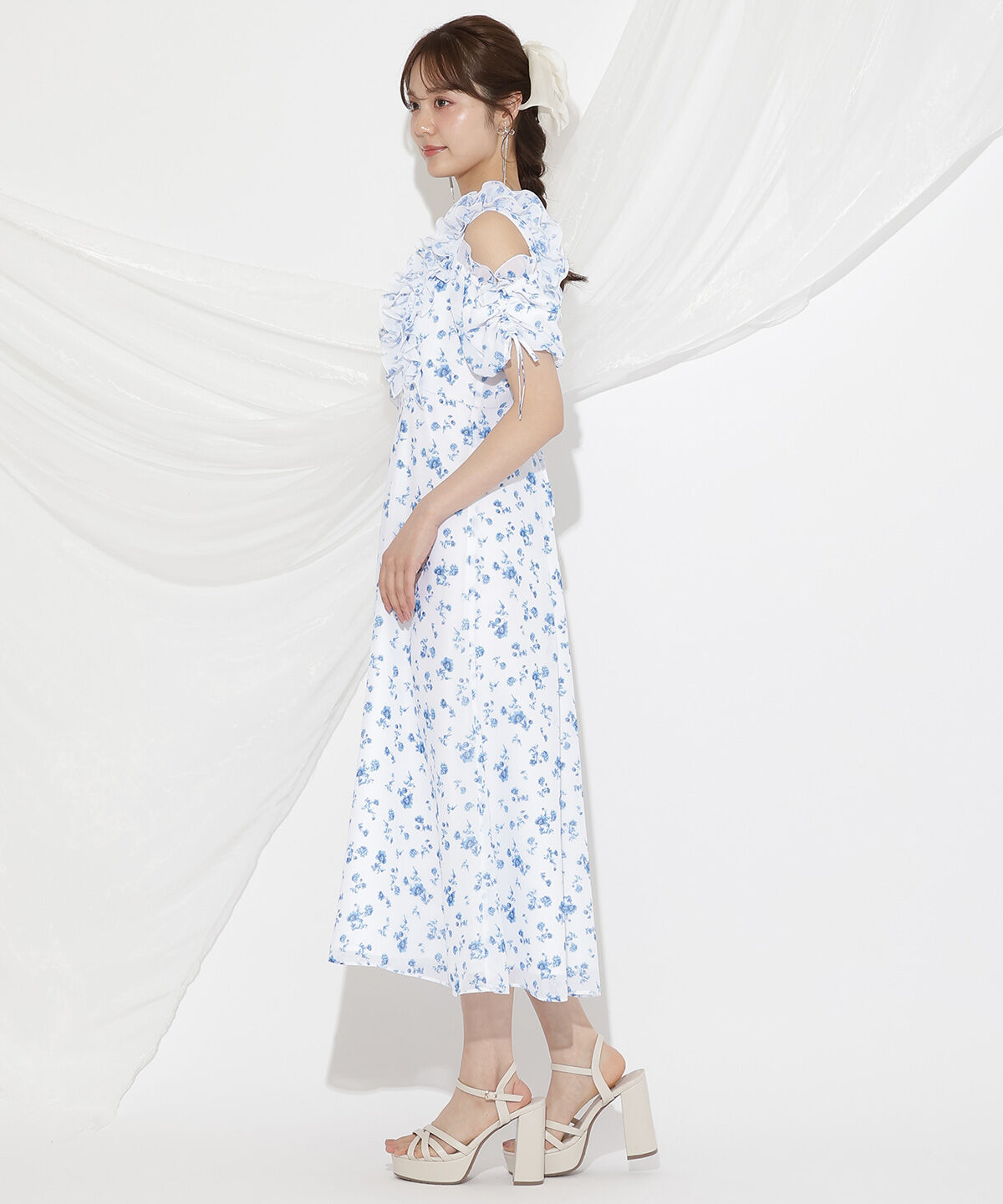 WILLSELECTION「ジュイフラワーフリルワンピース」|ワンピース|