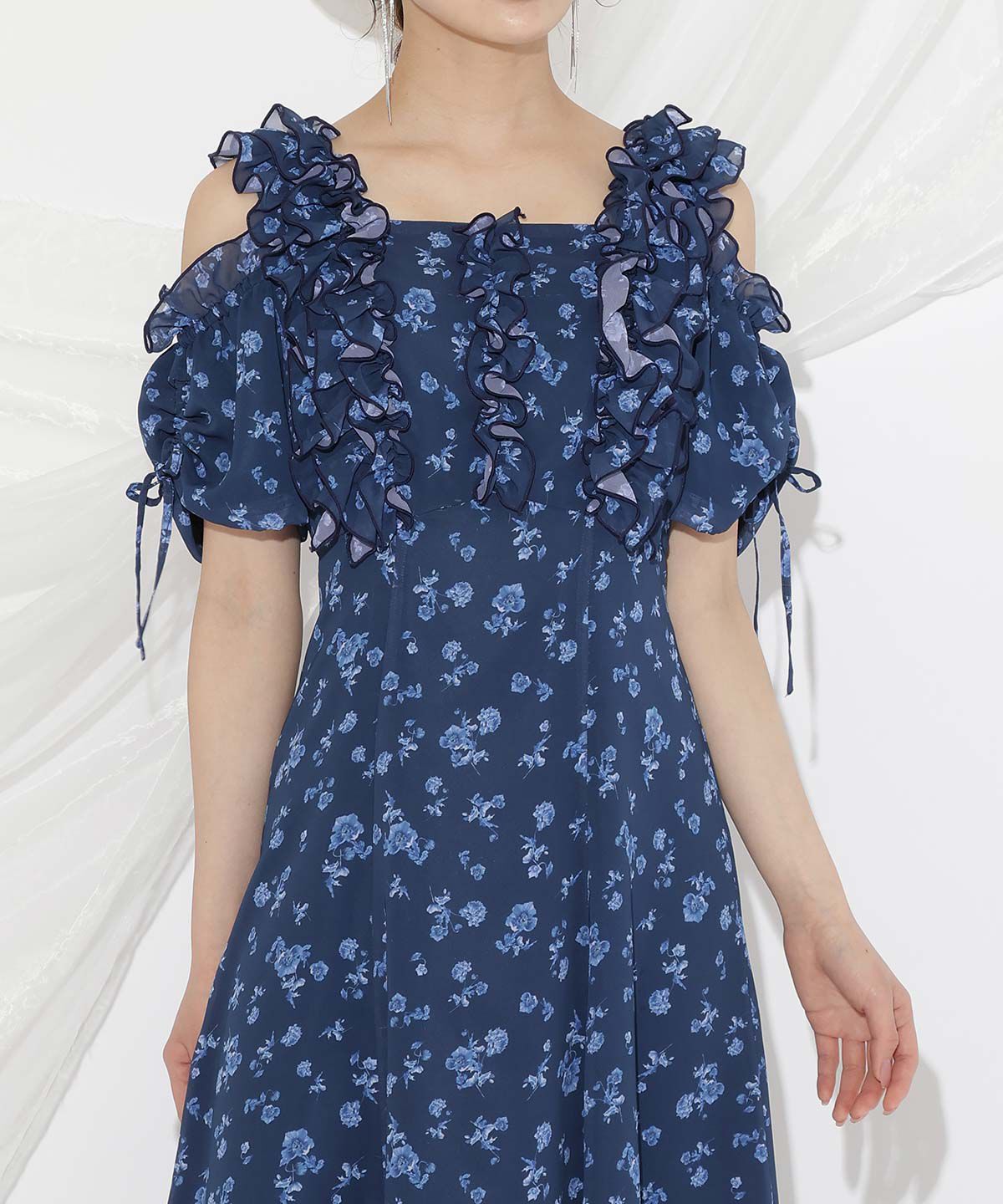 WILLSELECTION「ジュイフラワーフリルワンピース」|ワンピース|