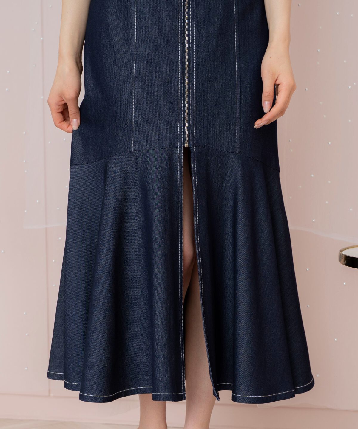 WILLSELECTION「ZIPデザインスリットマーメイドスカート」|フレア|