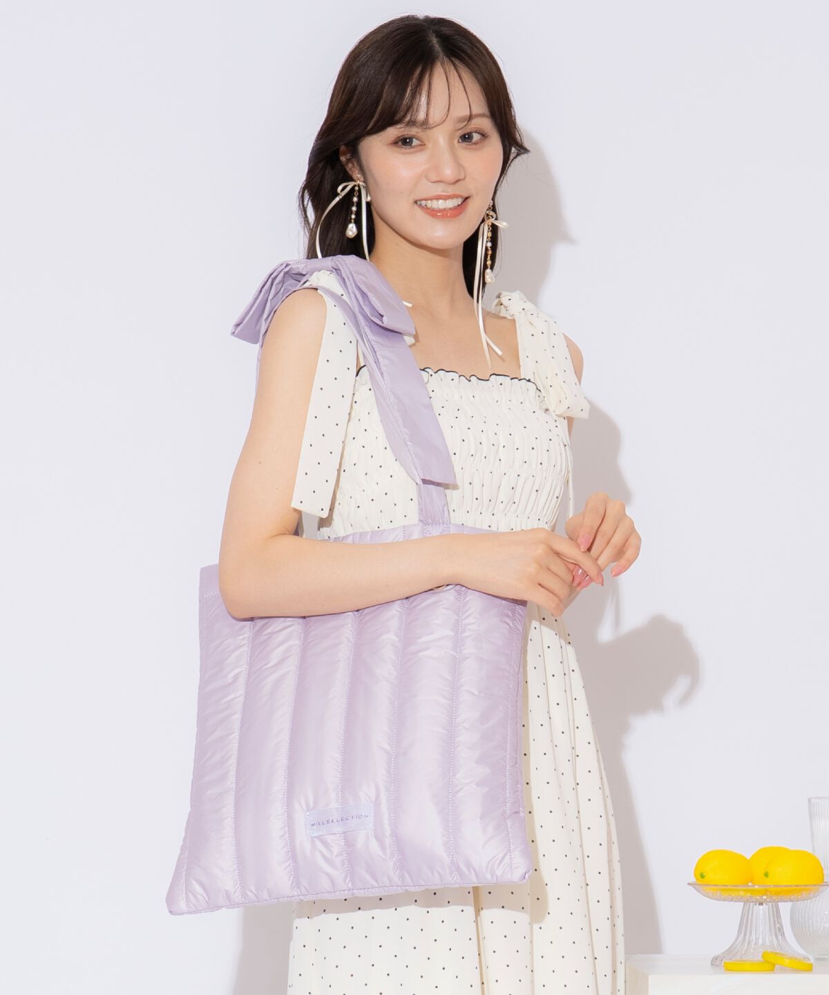 WILLSELECTION「リボンショルダーキルティングトート」|トートバッグ|