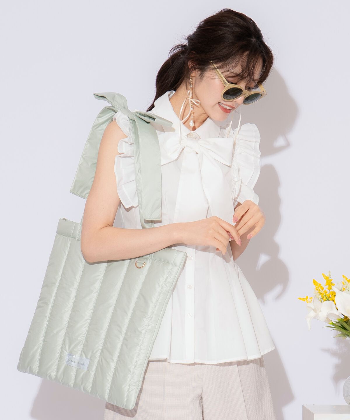 WILLSELECTION「リボンショルダーキルティングトート」|トートバッグ|