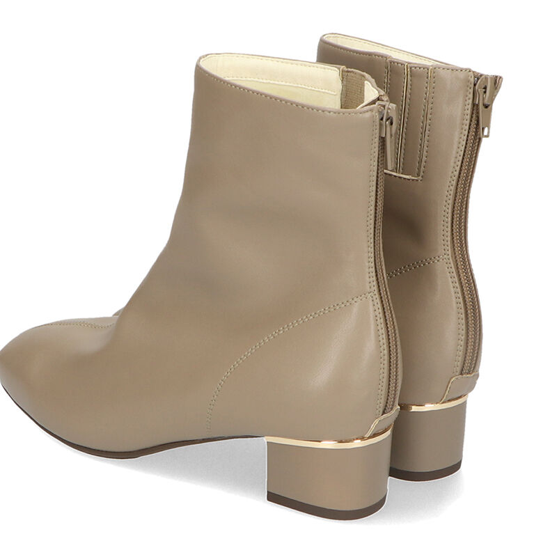 ORiental TRaffic「ソフトレザー メタリックライン ブーツ /31409 柔らかい 履き口に隠しゴム付き」|ショートブーツ|