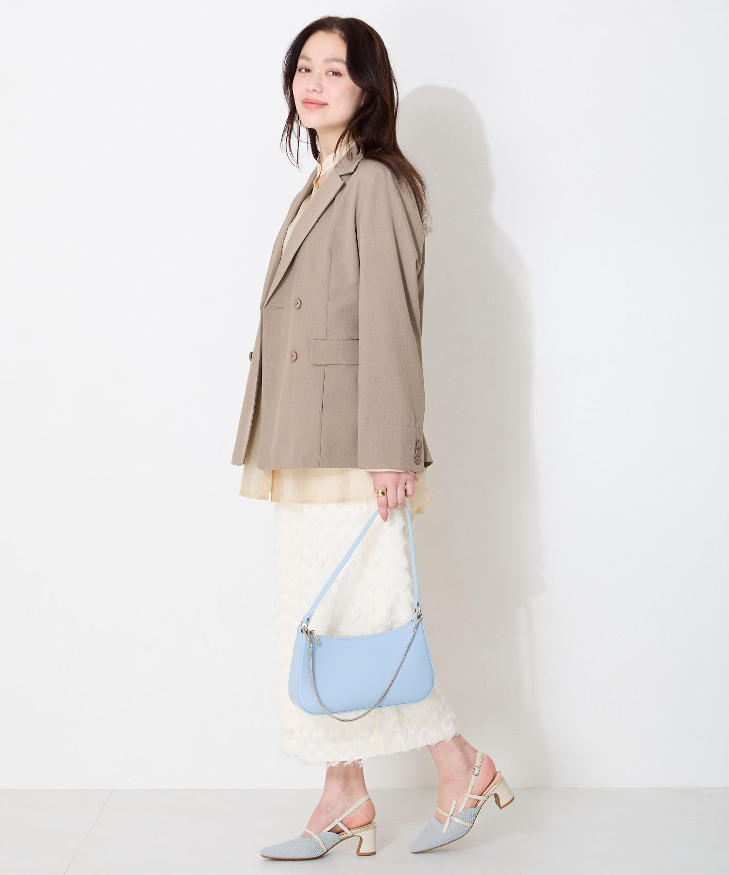 ORiental TRaffic「●2025春夏新作●リブニット細ストラップパンプス/51114 人気 トレンド 売れてる パンプス ニット」|パンプス|