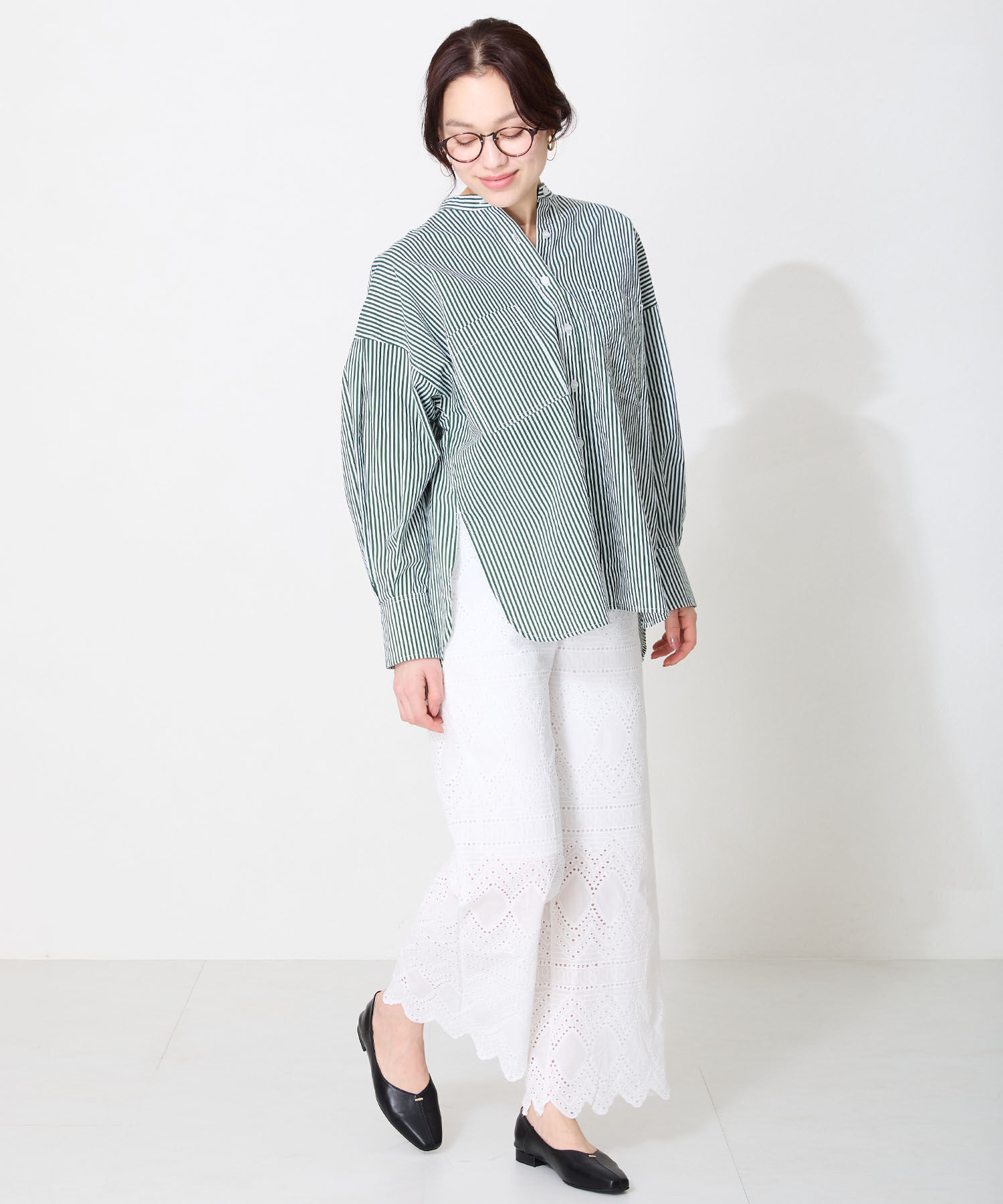 ORiental TRaffic「ゴールドパーツ Vカット バブーシュ /51112 パンプス 通勤靴 柔らかい」|パンプス|