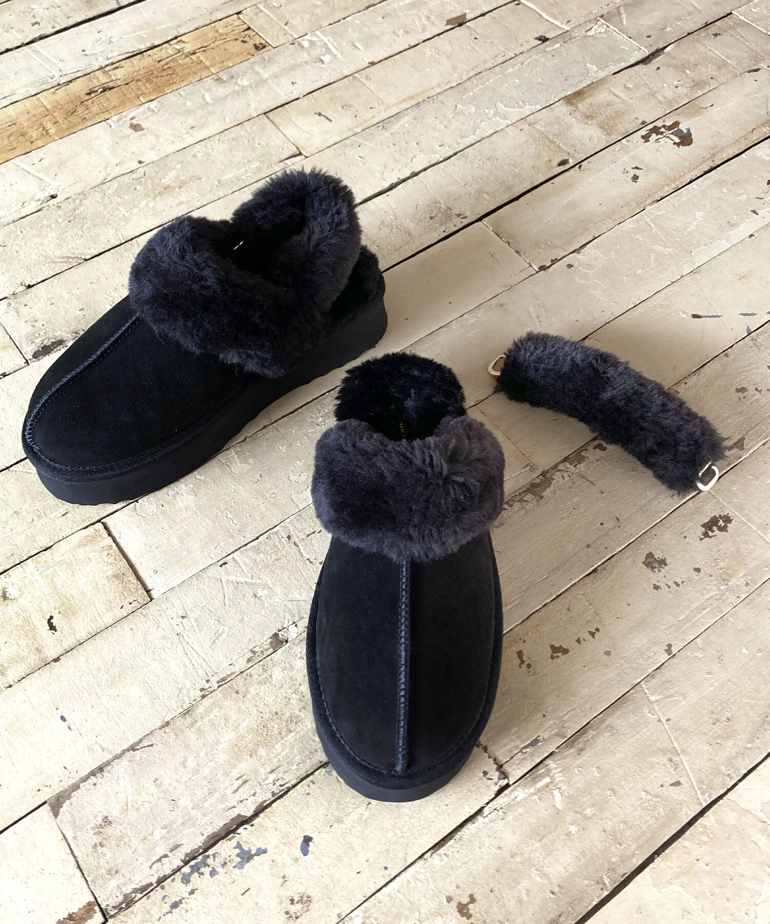 ORiental TRaffic「●2025秋冬新作● 【 厚底 】 ムートン 2way サンダル /51320 防寒」|サンダル|