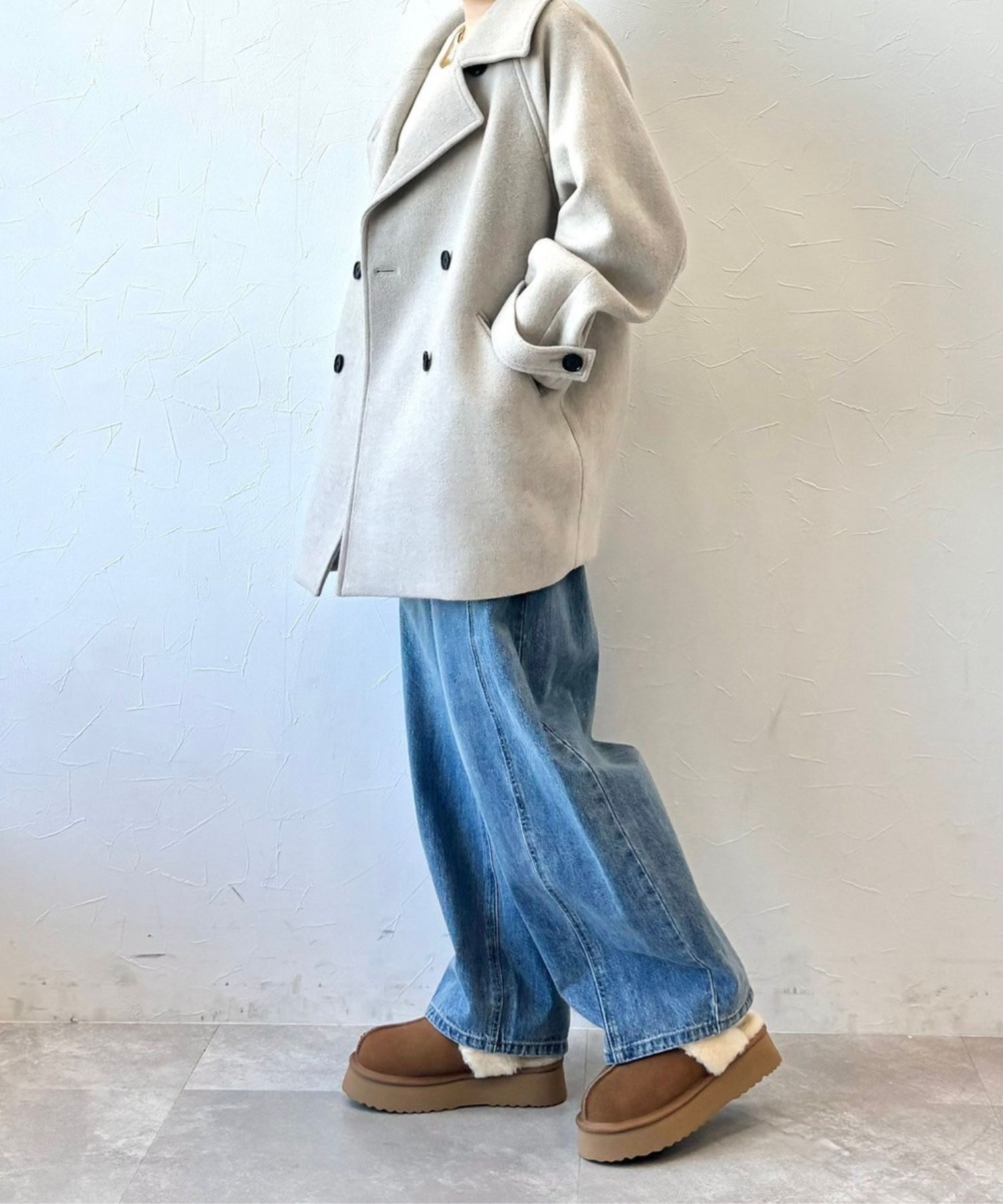 ORiental TRaffic「●2025秋冬新作● 【 厚底 】 ムートン 2way サンダル /51320 防寒」|サンダル|