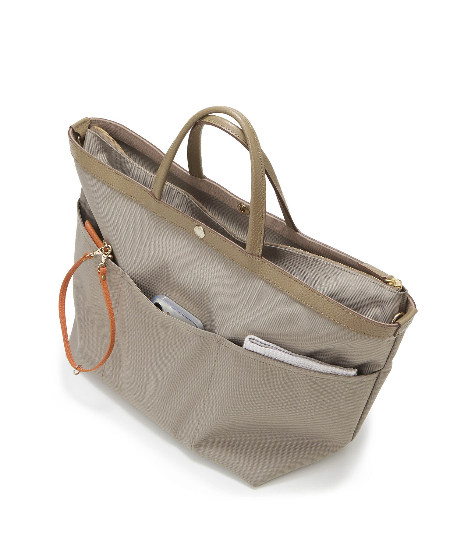 TOPKAPI BREATH「【Breath TOPKAPI】NORM ノーム リサイクル ポリエステル シュリンクレザー コンビ A4 トート バッグ」|トートバッグ|