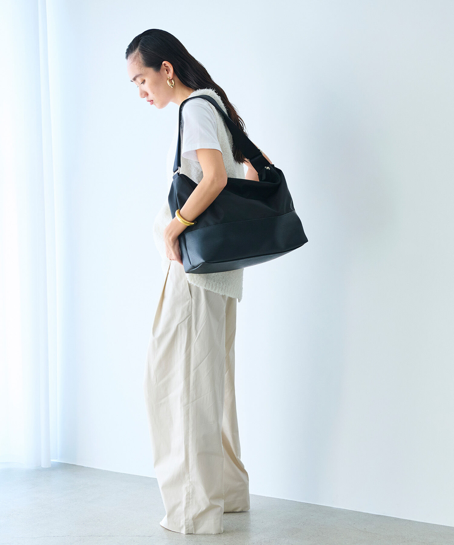 TOPKAPI BREATH「【Breath TOPKAPI】RIPPLE リプル エコナイロン コンビ ビッグ ショルダー バッグ」|ショルダー・メッセンジャー|