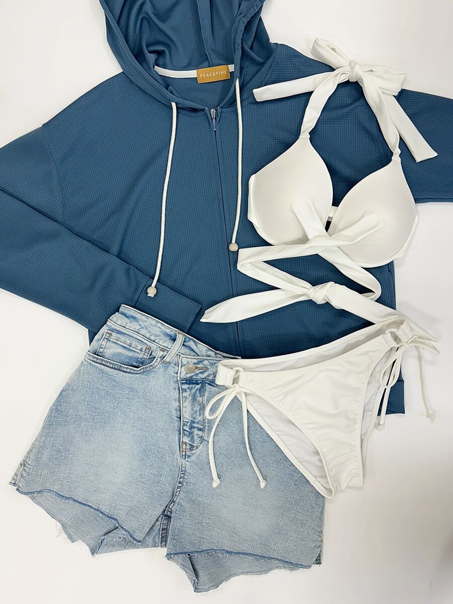 PEAK&PINE「無地クロッシーワイヤースタイルアップビキニ」|ビキニ|