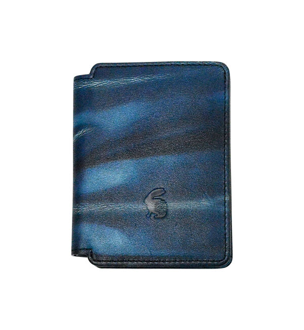 Kinuya Indigo「W410 本革　藍染め　絞り　Wallet」|財布|藍