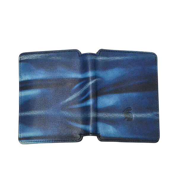 Kinuya Indigo「W410 本革　藍染め　絞り　Wallet」|財布|