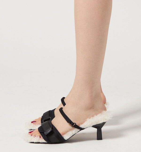 ODETTE E ODILE「＜SY＞ ヒールアップフェイクファー サンダル55&uarr;」|サンダル|