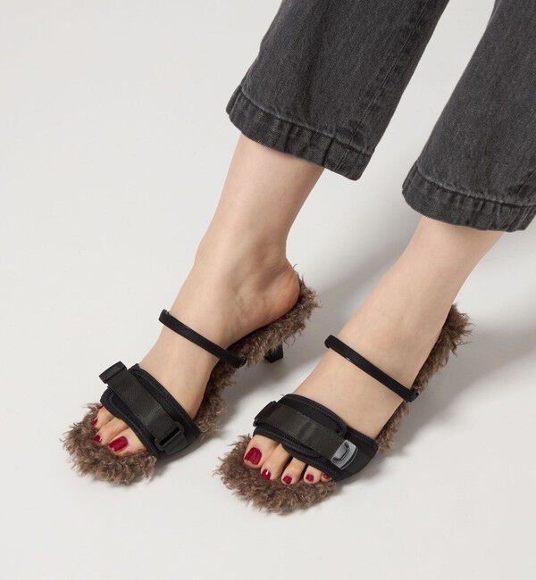 ODETTE E ODILE「＜SY＞ ヒールアップフェイクファー サンダル55&uarr;」|サンダル|