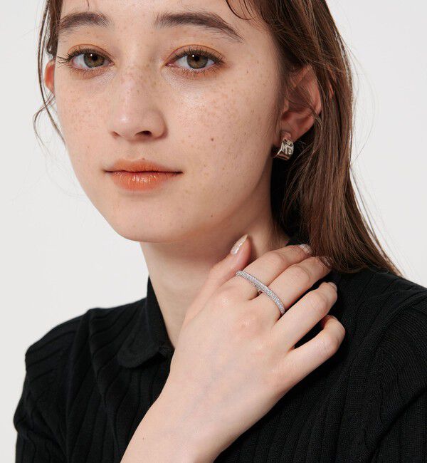 UNITED ARROWS「パヴェ ダブルフィンガー リング」|リング|