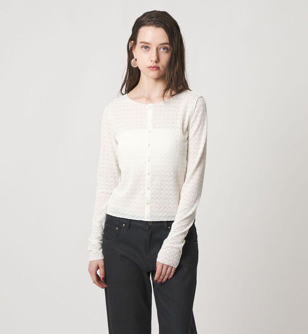 ASTRAET「＜ASTRAET＞レース カットソーカーディガン」|カーディガン|