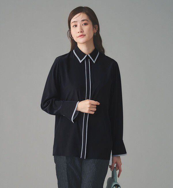 UNITED ARROWS「バイカラー レギュラーシャツブラウス」|シャツ・ブラウス|