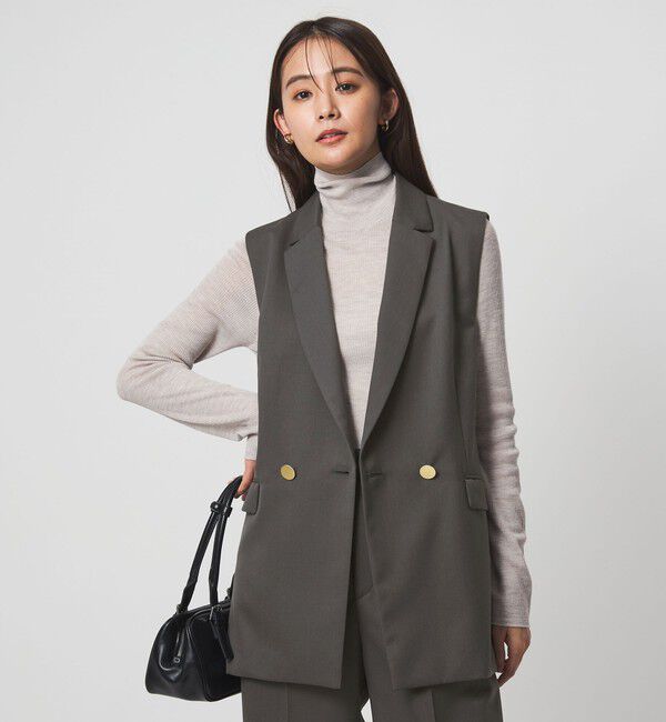 UNITED ARROWS green label relaxing「Greed グリード テーラード ジレ ウォッシャブル」|ベスト・ジレ|MD.GRAY