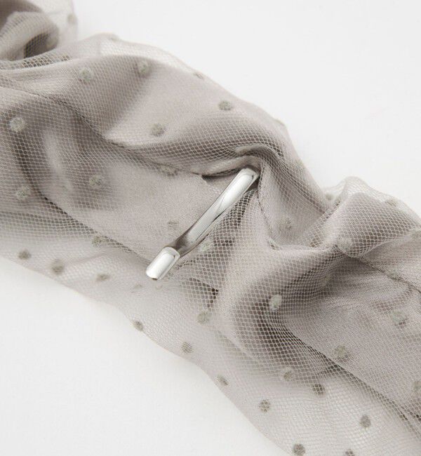 UNITED ARROWS green label relaxing「【WEB限定】チュール ヘアカフ（ドット）クラップカフ / ポニーフック / フックポニー」|ヘアゴム・シュシュ|