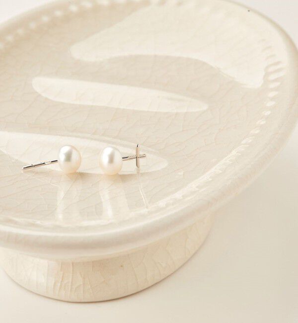 BEAUTY&YOUTH UNITED ARROWS「＜BAQLESS＞ボタンパール ピアス」|ピアス|OFF WHITE