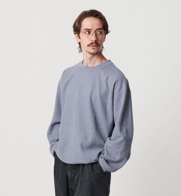 BEAUTY&YOUTH UNITED ARROWS「メランジ ワッフル バルーン クルーネック カットソー」|Tシャツ・カットソー|LILAC