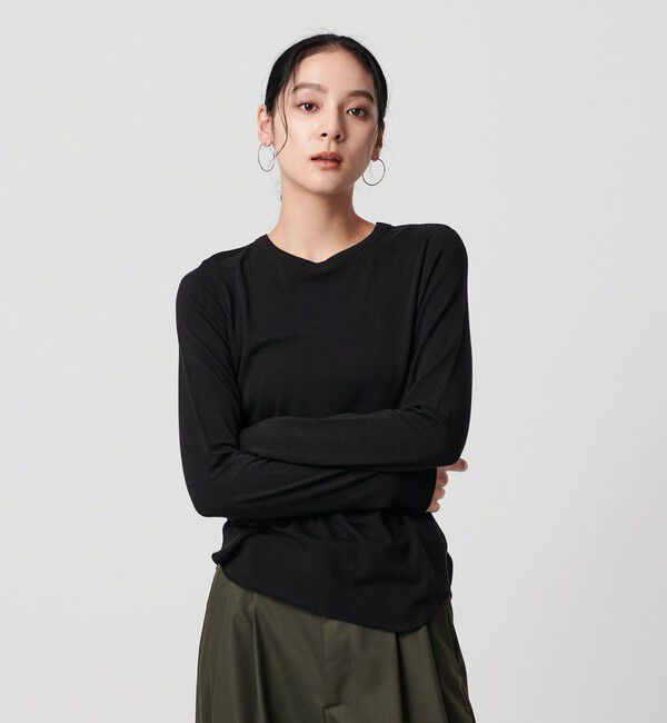 BEAUTY&YOUTH UNITED ARROWS「セルロースウールブレンド クルーネックカットソー」|Tシャツ・カットソー|