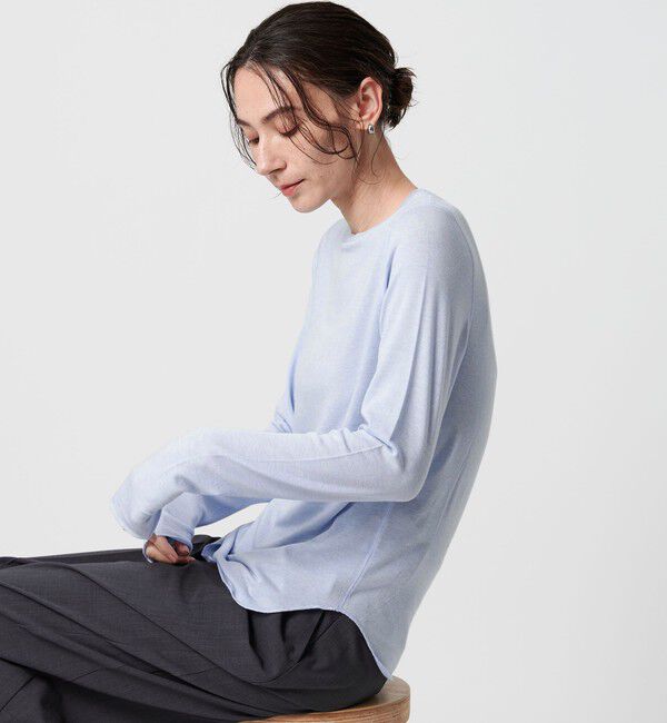 BEAUTY&YOUTH UNITED ARROWS「セルロースウールブレンド クルーネックカットソー」|Tシャツ・カットソー|