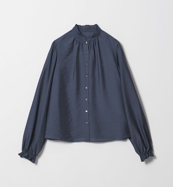 STEVEN ALAN「＜Steven Alan＞フリル ブラウス」|シャツ・ブラウス|NAVY