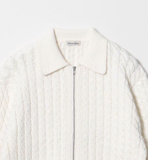 STEVEN ALAN「＜Steven Alan＞コットン ケーブル ジップ カーディガン」|カーディガン|
