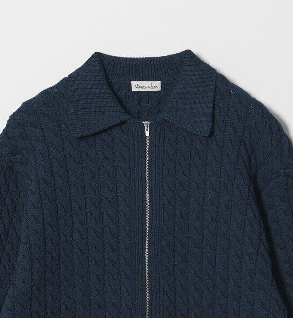 STEVEN ALAN「＜Steven Alan＞コットン ケーブル ジップ カーディガン」|カーディガン|