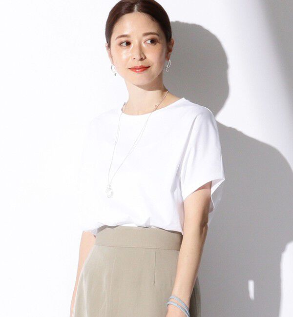 Demi-Luxe BEAMS 「ATON / スビン キャップスリーブ Tシャツ」|Tシャツ・カットソー|