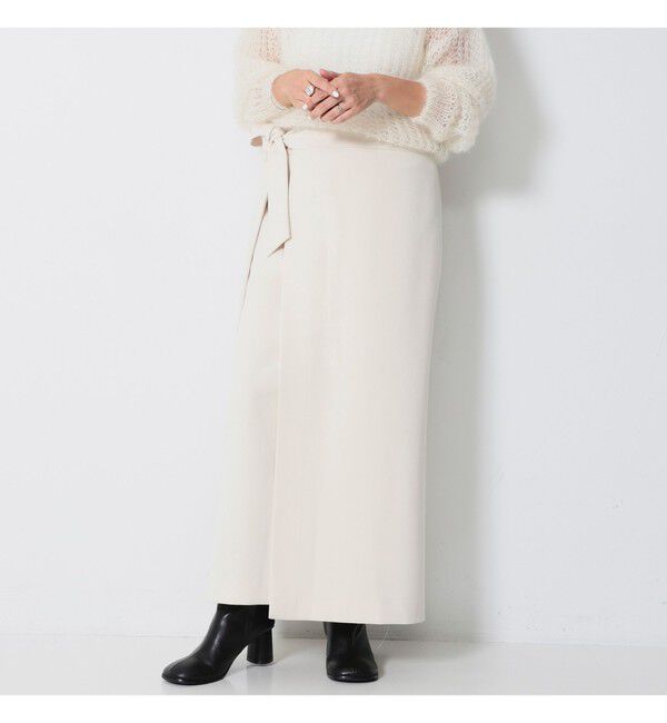 Demi-Luxe BEAMS 「LEE &times; Demi-Luxe BEAMS / ラップ ロングスカート .M」|スカート|OFF_WHT