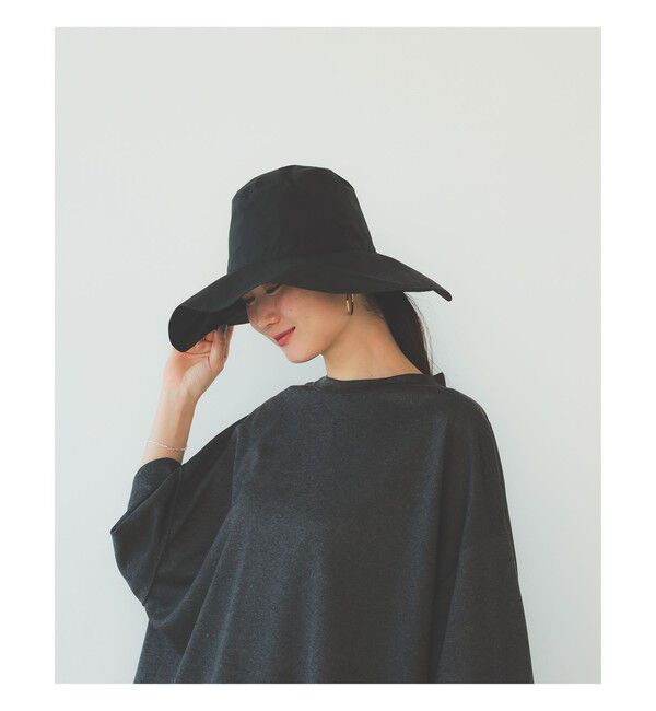 Demi-Luxe BEAMS 「〈WOMEN〉KIJIMA TAKAYUKI / コットン ソフト ワイド ハット」|ハット|BLACK