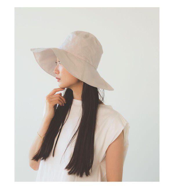 Demi-Luxe BEAMS 「〈WOMEN〉KIJIMA TAKAYUKI / コットン ソフト ワイド ハット」|ハット|BEIGE