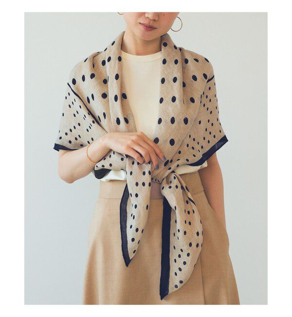 Demi-Luxe BEAMS 「manipuri / ジオメトリック ドット ストール」|ストール|