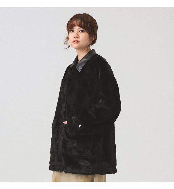 Ray BEAMS 「RBS / フェイクファー ステンカラー コート」|ダッフルコート|