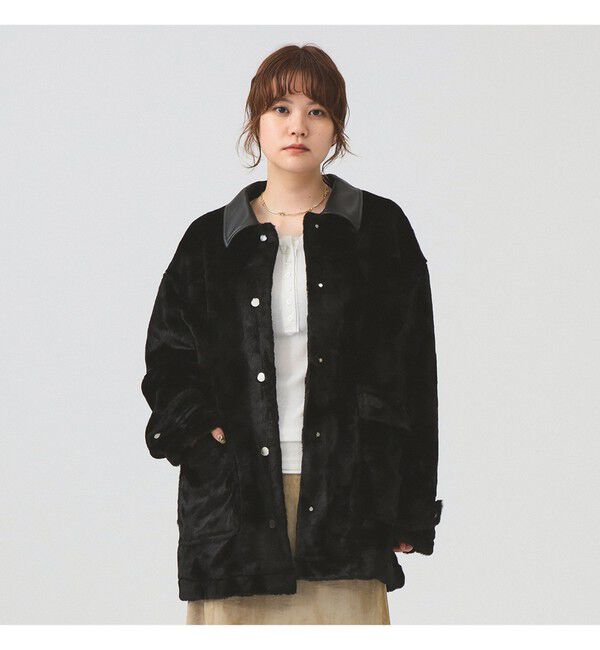 Ray BEAMS 「RBS / フェイクファー ステンカラー コート」|ダッフルコート|