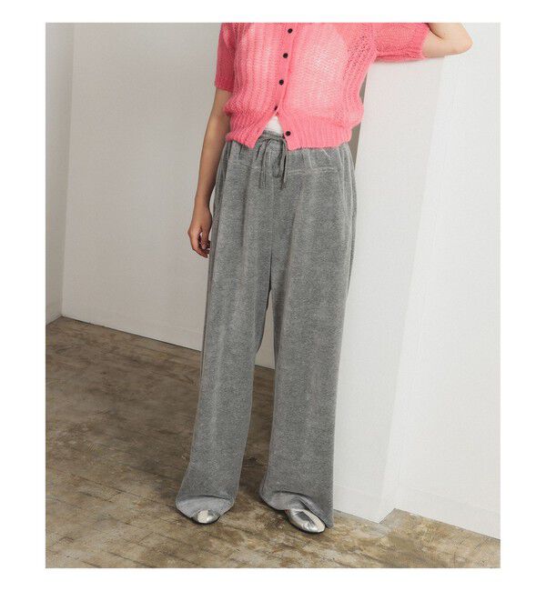 Ray BEAMS 「ベロア ワイド スウェット パンツ」|その他|GREY