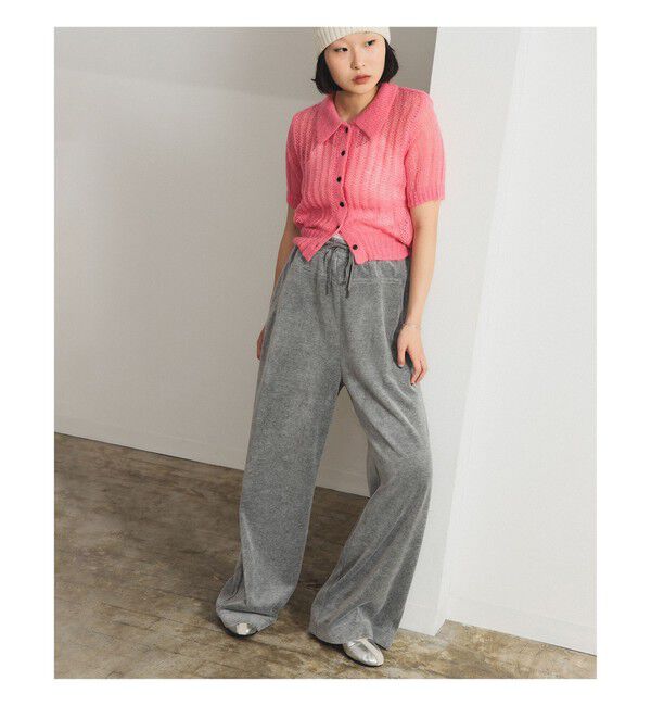 Ray BEAMS 「ベロア ワイド スウェット パンツ」|その他|