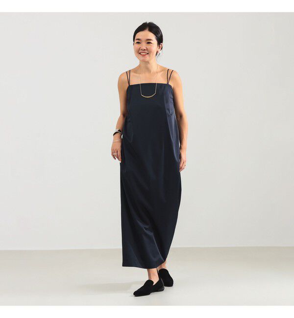 Demi-Luxe BEAMS 「エディター東原妙子 &times; Demi-Luxe BEAMS / シャイニー キャミソール ワンピース」|ワンピース|