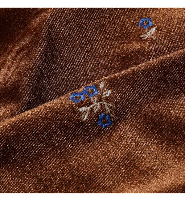 Ray BEAMS 「ベロア 刺繍 ワンピース」|ワンピース|