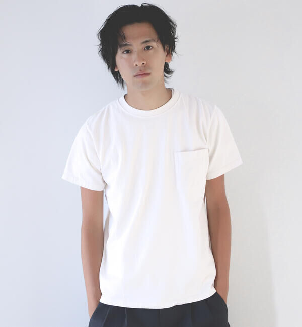 BEAMS「GOODWEAR / ポケットTシャツ」|Tシャツ・カットソー|WHITE