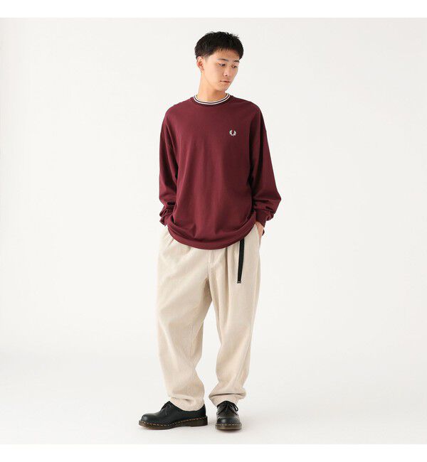 BEAMS「ワイドテーパード ウェービング  コーデュロイパンツ」|チノ|