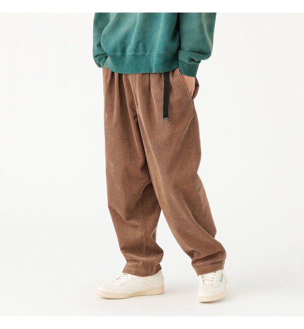 BEAMS「ワイドテーパード ウェービング  コーデュロイパンツ」|チノ|