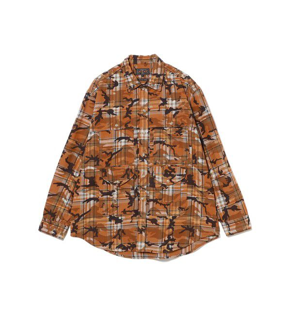 BEAMS PLUS「Adventure Shirt Work Plaid Camo Over Print」|シャツ・ブラウス|
