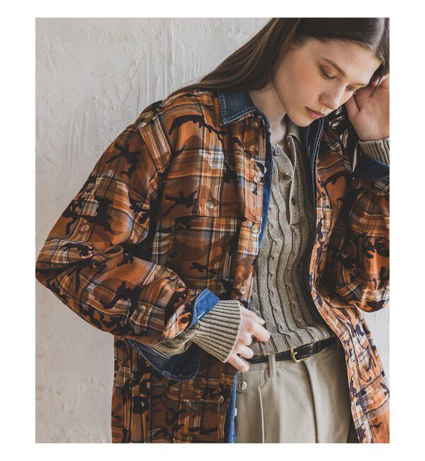 BEAMS PLUS「Adventure Shirt Work Plaid Camo Over Print」|シャツ・ブラウス|