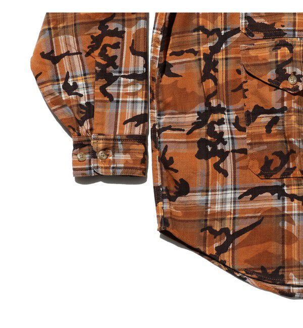 BEAMS PLUS「Adventure Shirt Work Plaid Camo Over Print」|シャツ・ブラウス|