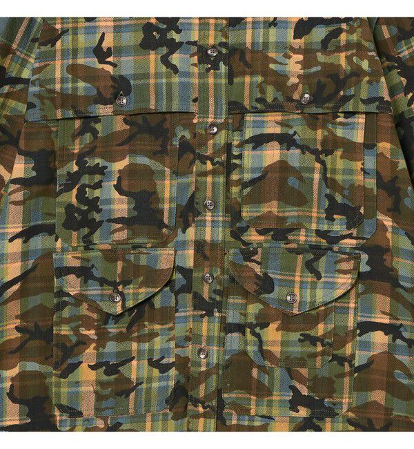 BEAMS PLUS「Adventure Shirt Work Plaid Camo Over Print」|シャツ・ブラウス|